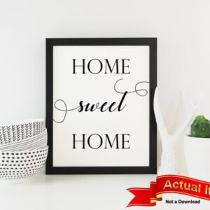 Black and White,Home poster, Home print, Home sweet Home, Minimalist print, Wall Prints, Housewarming Gift, Home decor, art, Actual Item