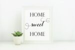 Black and White,Home poster, Home print, Home sweet Home, Minimalist print, Wall Prints, Housewarming Gift, Home decor, art, Actual Item