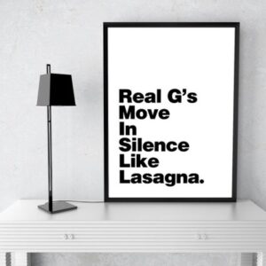 Lil Wayne Poster, Real G's move in silence like lasagna,Lyric Print, Rap Quote, Black and White, Hip Hop poster