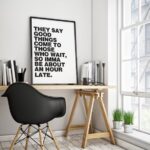 Kanye West Poster, Good things come to those who wait,Lyric Print, Rap Quote, Black and White, Hip Hop poster