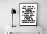 Grandmaster Flash The Message Poster, Lyric Print, Music Quote, Rap quote, Black and White Print