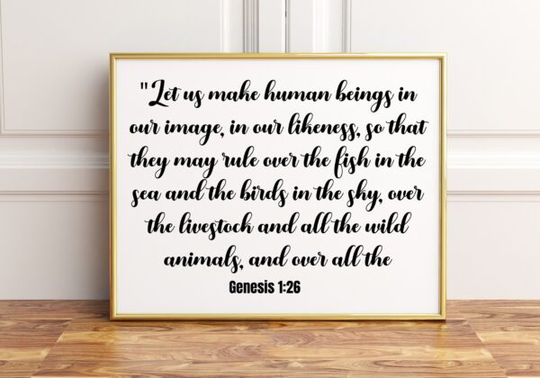 Genesis 1:26 Home Wall Art Decor