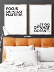 Focus On What Matters Let Go of What Doesn't, Set of 2 Prints, Minimalist Art, Typography Art, Wall Art, Multiple Sizes, Home Wall Art