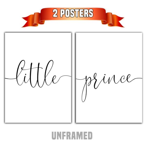 Little Prince, Set of 2 Prints, Minimalist Art, Typography Art, Wall Art, Multiple Sizes, Home Wall Art