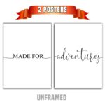 Made for Adventures, Set of 2 Prints, Minimalist Art, Typography Art, Wall Art, Multiple Sizes, Home Wall Art