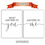 What Matters to You Matters to Me, Set of 2 Prints, Minimalist Art, Typography Art, Wall Art, Multiple Sizes, Home Wall Art