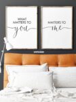 What Matters to You Matters to Me, Set of 2 Prints, Minimalist Art, Typography Art, Wall Art, Multiple Sizes, Home Wall Art