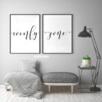 Comfy Zone, Set of 2 Posters, Minimalist Art, Typography Art, Wall Art, Multiple Sizes, Home Wall Art