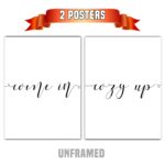 Come In Cozy Up, Set of 2 Prints, Minimalist Art, Typography Art, Wall Art, Multiple Sizes, Home Wall Art