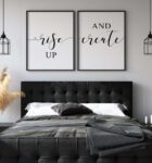 Rise Up And Create Wall Art, Set of 2 Prints, Life Motivation Quote Art, Typography Wall Art, Multiple Sizes, Home Wall Art Decor