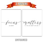 Focus On What Matters, Set of 2 Poster Prints, Multiple Sizes, Home Wall Art Decor