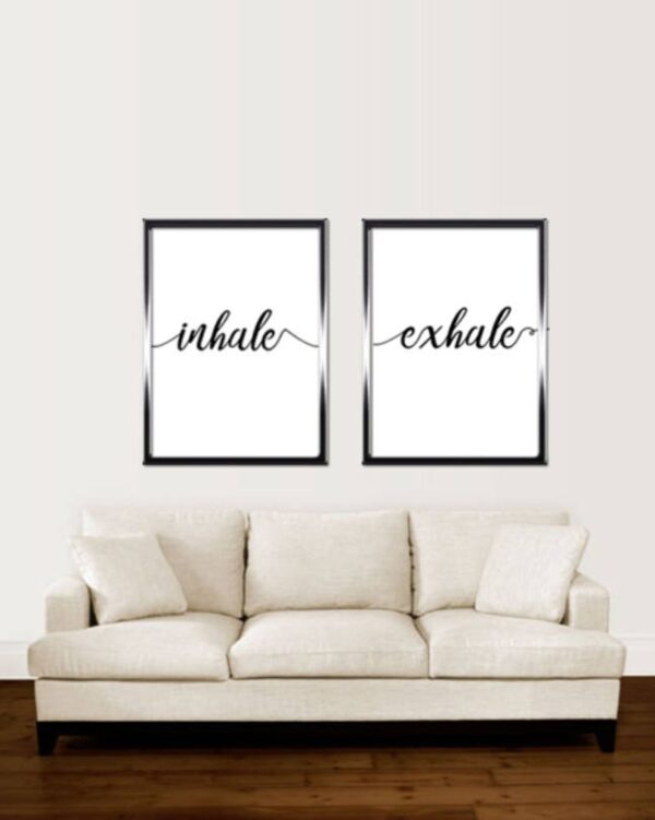Inhale Exhale Print, Minimalist Art, Typography Art, Yoga Wall Art, Relaxation Gifts, Breathe Print, Home Wall Art, Poster