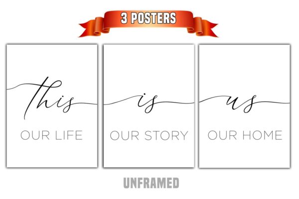 This is Us, Set of 3 Prints, Minimalist Art, Home Wall Decor, Multiple Sizes
