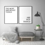 The Most Important Things Are Not Things, Set of 2 Prints, Minimalist Art, Typography Art, Wall Art, Multiple Sizes, Home Wall Art
