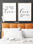 Do What You Love, Love What You Do, Set of 2 Prints, Minimalist Art, Typography Art, Wall Art, Multiple Sizes, Home Wall Art