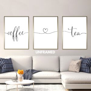 Coffee Tea, Set of 3 Prints, Minimalist Art, Home Wall Decor, Multiple Sizes