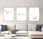Home is Wherever You Are, Set of 3 Prints, Minimalist Art, Home Wall Decor, Multiple Sizes