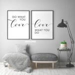 Do What You Love, Love What You Do, Set of 2 Prints, Minimalist Art, Typography Art, Wall Art, Multiple Sizes, Home Wall Art
