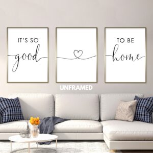 It's so Good to be Home, Set of 3 Prints, Minimalist Art, Home Wall Decor, Multiple Sizes
