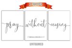 Pray Without Ceasing, 1 Thessalonians 5:17, Set of 3 Prints, Minimalist Art, Home Wall Decor, Multiple Sizes