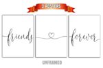 Friends Forever, Set of 3 Prints, Minimalist Art, Home Wall Decor, Multiple Sizes