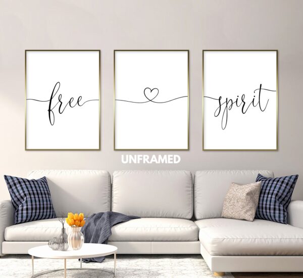 Free Spirit, Set of 3 Prints, Minimalist Art, Home Wall Decor, Multiple Sizes