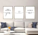 What Matters to You Matters to Me, Set of 3 Prints, Minimalist Art, Home Wall Decor, Multiple Sizes