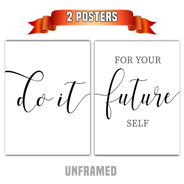 Do It For Your Future Self, Set of 3 Prints, Minimalist Art, Home Wall Decor, Multiple Sizes