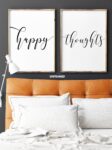 Happy Thoughts, Set of 3 Prints, Minimalist Art, Home Wall Decor, Multiple Sizes