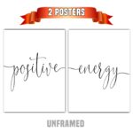 Positive Energy, Set of 3 Prints, Minimalist Art, Home Wall Decor, Multiple Sizes