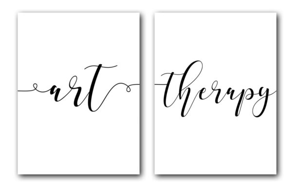 Art Therapy Wall Art, Set of 2 Prints, Therapy Quotes Minimalist Art, Typography Wall Art, Multiple Sizes, Home Wall Art Decor