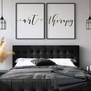 Art Therapy Wall Art, Set of 2 Prints, Therapy Quotes Minimalist Art, Typography Wall Art, Multiple Sizes, Home Wall Art Decor