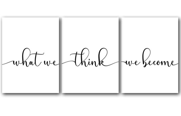 What We Think We Become, Set of 3 Poster Prints, Minimalist Art, Home Wall Decor, Multiple Sizes