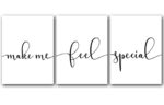 Make Me Feel Special, Set of 3 Poster Prints, Minimalist Art, Home Wall Decor, Multiple Sizes