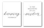 Knowing Yourself, Set of 2 Poster Prints, Minimalist Art, Home Wall Decor
