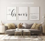 You Are Braver, Set of 3 Poster Prints, Home Wall Art Decor