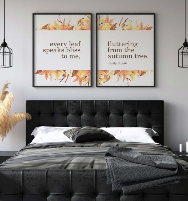 Every Leaf Speaks Bliss To Me, Set of 2 Poster Prints, Multiple Sizes, Home Wall Art Decor