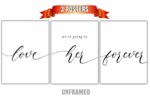 Love Her Forever, Set of 3 Poster Prints, Minimalist Art, Home Wall Decor, Multiple Sizes