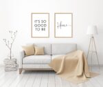 So Good To Be Home, Set of 2 Prints, Multiple Sizes, Home Wall Art Decor