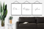 Our Happy Place, Set of 3 Prints, Minimalist Art, Home Wall Decor, Multiple Sizes