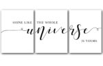 Universe Is Yours, Set of 3 Poster Prints, Minimalist Art, Home Wall Decor, Multiple Sizes
