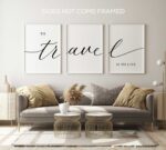 Travel To Live, Set of 3 Poster Prints, Minimalist Art, Home Wall Decor, Multiple Sizes