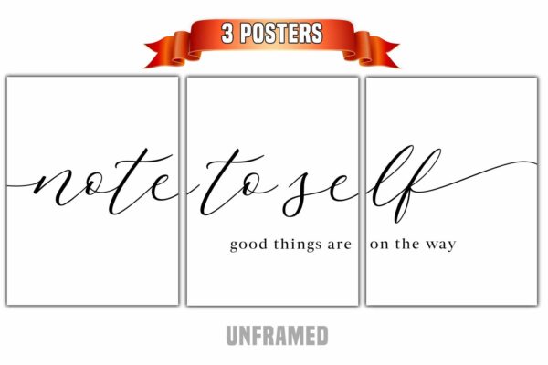 Good Things Are On The Way, Set of 3 Poster Prints, Minimalist Art, Home Wall Decor, Multiple Sizes