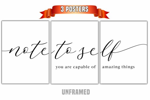 You Are Capable of Amazing Things, Set of 3 Poster Prints, Minimalist Art, Home Wall Decor, Multiple Sizes