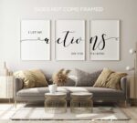 Let Actions Do The Talking, Set of 3 Poster Prints, Minimalist Art, Home Wall Decor, Multiple Sizes
