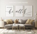 Mental Health Is A Priority, Set of 3 Poster Prints, Minimalist Art, Home Wall Decor, Multiple Sizes