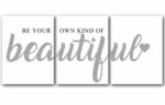 Be Your Own Kind of Beautiful, Set of 3 Prints, Minimalist Art, Home Wall Decor, Multiple Sizes
