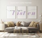 We Are Here To Listen, Set of 3 Prints, Minimalist Art, Home Wall Decor, Multiple Sizes