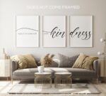 Speak To Yourself With Kindness, 3 Piece Poster Print, Minimalist Art, Home Wall Decor, Multiple Sizes