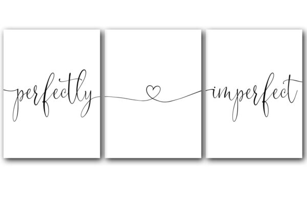 Perfectly Imperfect, 3 Piece Poster Print, Minimalist Art, Home Wall Decor, Multiple Sizes